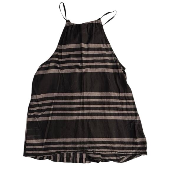 Old Navy Black and Gray Striped Block Tank Top Blouse - Picture 2 of 3